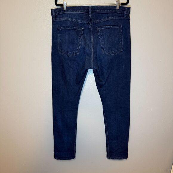 Flint and Tinder Jeans Mens 38x33 Blue Wash Slim Tapered Made in USA Denim - Picture 10 of 13